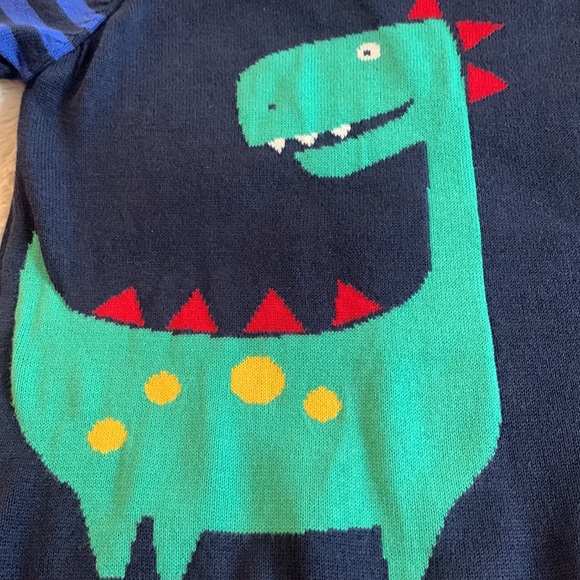 NWOT Primark Dinosaur Sweater 18-24M Navy Green Red - Picture 6 of 9